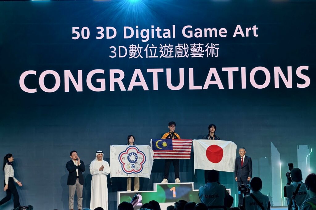 資管4A陳奕璇同學參加 2025 年第3屆亞洲技能競賽3D數位遊戲藝術職類榮獲銀牌